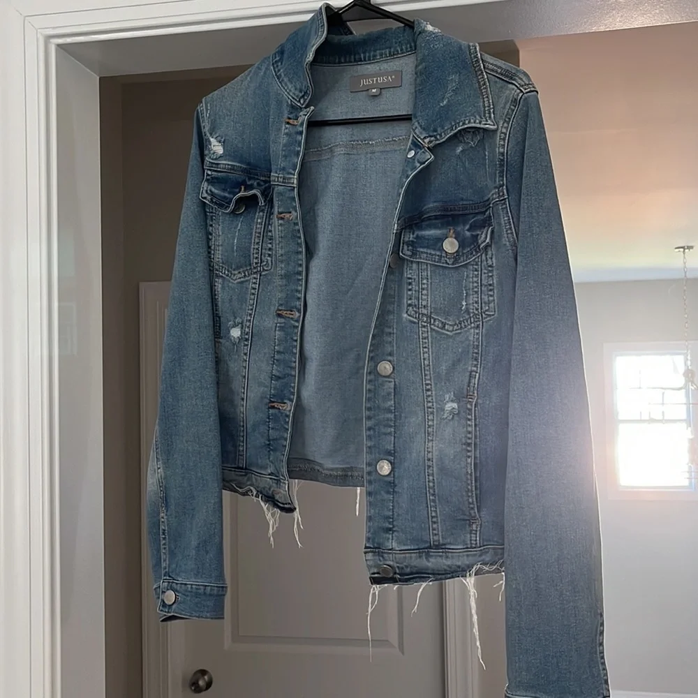 Distressed Denim Jacket - Medium - Picture 3 of 3